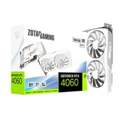 ZOTAC Gaming GeForce RTX 4060 8GB Twin Edge OC White Edition DLSS 3 8GB GDDR6 128-bit 17 Gbps PCIE 4.0 Compact Gaming Graphics Card, ZT-D40600Q-10M