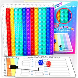 COOva Multiplication Chart Pop It - Multiplication Game Board, Multiplication Pop It Math Games 12x12 Multiplication Table for Kids Learning, Multiplication Machine Times Table