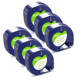 Label KINGDOM Compatible with DYMO LetraTag Refills 91330 White Paper Label Maker Tape, Compatible with Dymo Label Maker Refills for Letra Tag 200B LT-100H 100T Plus, 1/2