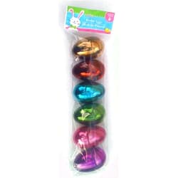 Greenbrier International 6 Large Metallic Easter Eggs - Fill Them with Candy