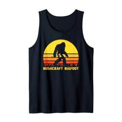 Bushcrafting Bigfoot Gift Apparel Retro Bigfoot Bushcraft Crytpid Sasquatch Bushcrafter Tank Top