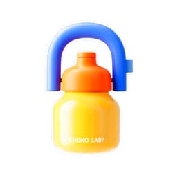 CHAKO LAB Water Bottle with Straw and Carry Handle | Wide Mouth vacuum insulated stainless steel Metal Thermos Bottles | Reusable, leak-proof and BPA-free | 33oz(Yellow and blue)