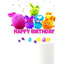 PC Sunny Bunnies Birthday Cake Topper - Kid's Delight for a Hoppin' Celebration!