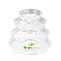 TRUEDAYS 20 Pack Plant Saucers (6 inch / 8inch / 10inch / 12inch) Clear Plant Saucers Flower Pot Tray Excellent for Indoor & Outdoor Plants