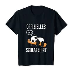 Schlafanzug Geschenkidee Langschläfer Morgenmuffel Kids Panda Official Sleep Shirt Nightdress Gift T-Shirt