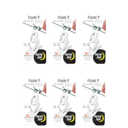 Nite Ize Figure 9 Rope Tightener - Aluminum Cord Tensioner - Camping Essentials & Hiking Must-Haves - Car Accessory with Laser-Engraved Instructions - Small (6 Pack)