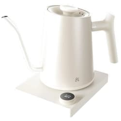 Greater Goods Electric Gooseneck Kettle, 1200W Stainless Steel with Precision Temperature Control, Fast Boil, BPA-Free, Ideal for Pour Over Coffee and Tea,1L (Birch)