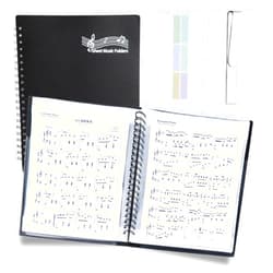 Musfunny Piano Sheet Music Folder Organizer: 40 Plastic Sleeves Display 80 Pages Spiral Music Binder Organizer - Size Letter 8.5 x 11 Storage Folder for Choral Band Orchestra Choir (Black)