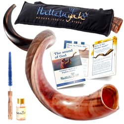 HalleluYAH Original Kosher Half-Polished Kudu Shofar From Israel