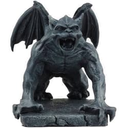 Ebros Gift Winged Demonic Devil Bull Gargoyle Statue Gothic Night Crawler Sentry Cursed Stone Devil Creature Decorative Figurine 5.25