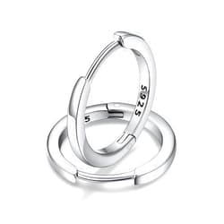 FaithHeart Sterling Silver Hoop Earrings for Women, Hypoallergenic Huggie Hoop Earrings Lightweight Small Cartilage Earrings Cuff Hoop Earring Dainty Everyday Earrings 6mm/8mm/10mm/12mm/15mm/20mm