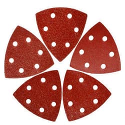 XXGO 3-1/2 Inch 90mm Triangular 60/80 /100/120 /240 Grits Hook & Loop Multitool Sandpaper Contains 20 of Each Fit 3.5 Inch Triangular Oscillating Multi Tool Sanding Pads Pack of 100 XG9010