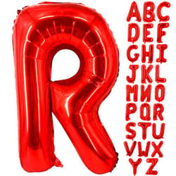 Lovoir 40 Inch Large Red Letter R Balloons Big Size Jumbo Mylar Foil Helium Balloon for Birthday Party Celebration Decorations Alphabet Red R