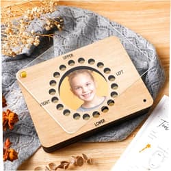 Teenyyou Baby Tooth fairy Keepsake Box Teeth Fairy Holder for Kids Wooden Keepsake Storage and Saver Box with 20 Teeth Receipt Cards Newborn Baby Birthday and Shower Gift