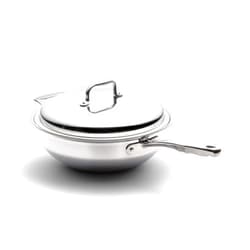 360° Wok with Lid, 5 Quart, Stainless Steel Cookware, Oven Safe, Hand Crafted in the United States, Induction Cookware.