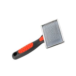 RYAN'S PET SUPPLIES Paw Brothers Soft Flat Slicker Brush with Coated Pin Tips, Mini/Small