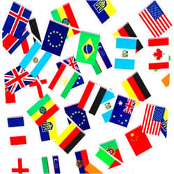 MARFOREVER 100 Countries String Flag Flags of the World, 82 Ft International Banner String Flags World Flag Bunting Banners for Classroom Festivals Sports Clubs Bars Celebrations Party Decorations