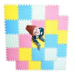 Tamiplay 16 Tiles Foam Play Mat for Baby, Soft & Safe EVA Foam Mats for Floor, Square Baby Play Mat, Colored Kids Foam Puzzle Floor Mat, 47x47 Play Mat for Playpen(Pink/Yellow/Light Blue/Green)