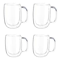 ZWILLING Sorrento Plus 4-pc Double Wall Glass , Insulated Coffee Mug, Clear