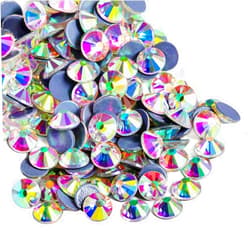 Beadsland Hotfix Rhinestones, 144pcs Flatback Crystal Rhinestones for Crafts Clothes DIY Decoration, Crystal AB, SS40, 8.3-8.6mm