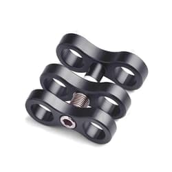 OrcaTorch ZJ13 Aluminum Ball Joint Clamp for Underwater Diving Light Arms Tray, Photography Diving Camera, 360° Clip Adapter Bracket Holder for Action Camera, Dive Flashlight Arm Connected Accessories
