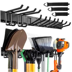 VICHTOP Garage Garden Tool Organizer Wall Mount,48 Inch Garage Organizer Wall Mounted Storage System with 7 Layer Hooks,Max 440lbs Adjustable Metal Hooks,Home Gift