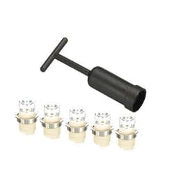 PATIKIL G9 Light Base Socket Kit, 5 Set Ceramic Lamp Holder Base with Socket Ring Removal Tool, White