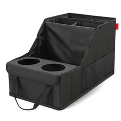 YOOFAN Car Seat Organizer with Cup Holder, for Passenger Seat Front Seat Backseat, Car Storage Organizer with 9 Compartments for Travel Kids