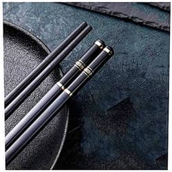 TEidea 10 Pairs Fiberglass Chopsticks Gift Set Dishwasher-Safe Anti-Skid Reusable Japanese Chopsticks for Daily Use and Family Dinner(Color:A;Size:24Cm)