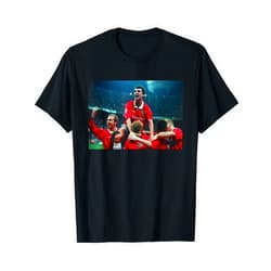 Iconic Photo Moments Manchester United Roy Keane Goal Inter Milan Football T-Shirt