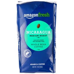 Amazon Fresh, Direct Trade Nicaragua Whole Bean Coffee, Medium Roast, 12 Oz