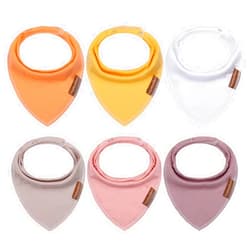 Vuminbox Baby Bandana Drool Bibs 6-Pack Made with 100% Organic Cotton, Absorbent and Soft Unisex (6 Pink Girl)