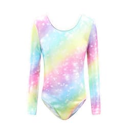Sinoeem Gymnastics Leotards for Girls long sleeve-Sleeveless Colorful Sparkle Leotard for Girl 3-14 Years