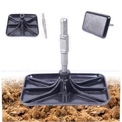 TBVECHI Compactor Plate, 11.8x7.9in Tamper Shank and Plate for Jack Hammer Compactor Rammer Manganese Steel Plate Tamper Plate Snoring Tablet