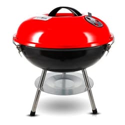 Gas One – 14-inch Portable Barbecue Grill with 3-Point Locking Lid for Heat Preservation – Dual Venting System – Small Charcoal Grill for Backyard, Camping, Boat