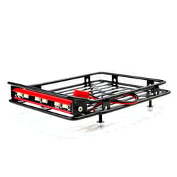 KYX Racing Metal Roof Rack 132x103mm w/LED Lamp Upgrades Parts Accessories for RC Crawler Car SCX10 II 90046 90047 SCX10 III Traxxas TRX4 TRX6 Redcat Gen8 Scout II