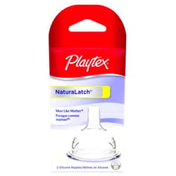 Playtex Natural Latch Nipple, Slow Flow, 2 Count