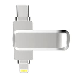 WFJLWJL Computer, Mobile Phone, U Disk, Double Connector, Dual-Purpose Metal USB Flash Drive, high-Speed and Large-Capacity USB Flash Drive