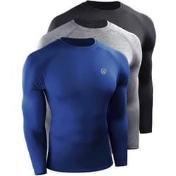 NELEUS Men's 3 Pack Athletic Compression Shirt Running Shirts