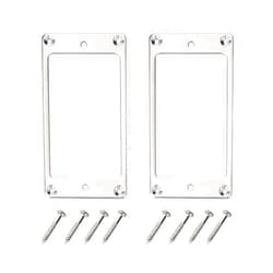 Yootones 2PCS Yootones Metal Humbucker Pickup Ring Cover Frame Replacement Compatible with LP/SG Guitar Mounting Electric Guitars (Silver)