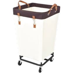 StorageWorks Laundry Hamper with Wheels, 160L Large Hampers for Laundry Rolling Laundry Basket, Dirty Clothes Hamper for Hotel, Home, Closet, Dorm, Beige, 1-Pack