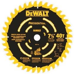 DEWALT Miter Saw Blade, Precision Trim, 7-1/4-Inch, 40-Tooth (DW7114PT)