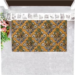 Laura Ashley Slip Resistant Pettywell Bouquet Floral Design Coir Doormat - 17.5