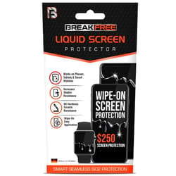 BREAK FREE Liquid Glass Screen Protector With $250 Coverage | Wipe On Scratch and Shatter Resistant Nano Protection for All Phones Tablets and Smart Watches - Universal Compatibility