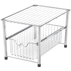 Deco Brothers DecoBrothers Stackable Under Sink Organizer with Sliding Basket, Chrome