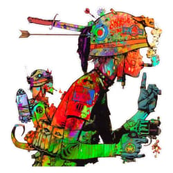Generic Abstract Tank Girl Bumper Sticker Window Vinyl Decal 5