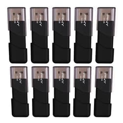 PNY 64GB Attaché 3 USB 2.0 Flash Drive, Black (Pack of 10)