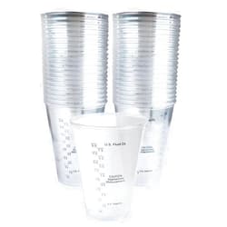 Comfort Axis Graduated Disposable Ultra Clear Plastic Measuring Cups, 8oz/240ml (Pack of 50)