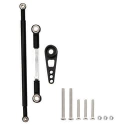 Vgoohobby Steering Linkage Servo Link Pull Rod Turnbuckle with Servo Arm Horn Compatible with MN Model MN86S MN86 MN86KS MN86K MN G500 1/12 RC Car (Black)