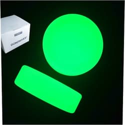 DONZWIYES Ice Hockey Puck Glow in The Dark Party Pucks Green Floor Puck for Youth Adults Outdoor Indoor Games and Ice Hockey and Roller Hockey Practicing Shooting and Handling Skills 2-Pack